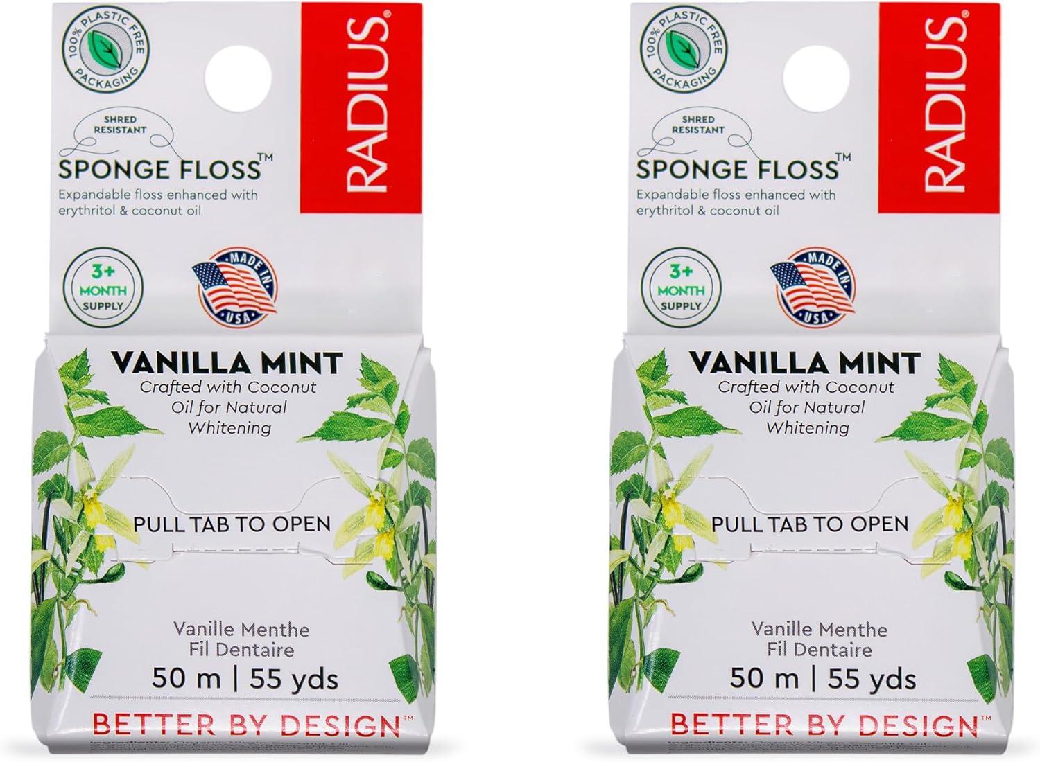 image:imageRadius Vanilla Mint Dental Floss 55 Yards Vegan amp NonToxic Oral Care Boost amp Designed to Help Fight Plaque Clear Pack of 3Vanilla Mint