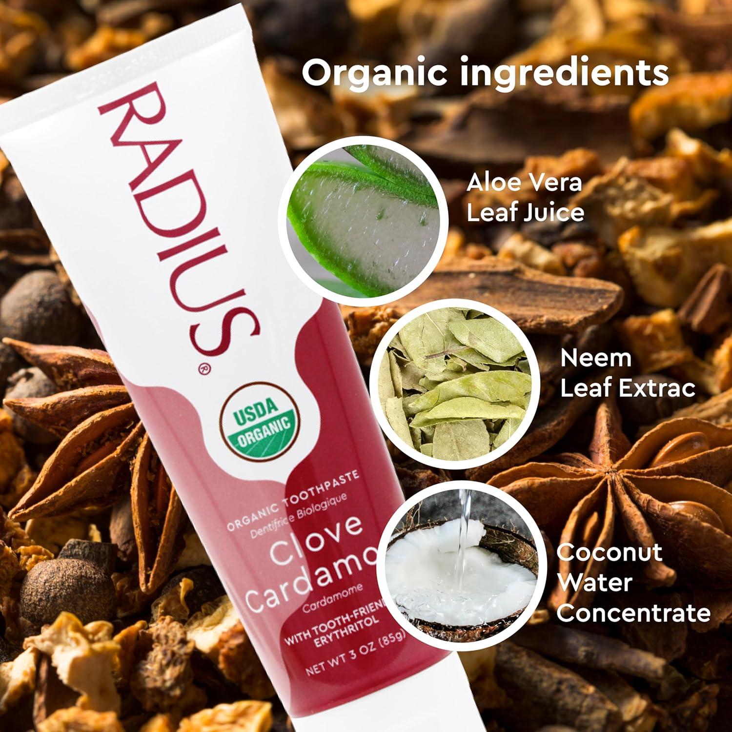 image:imageToothpaste USDA Organic Mint Aloe Neem 3 oz pack of 3Clove Cardamom