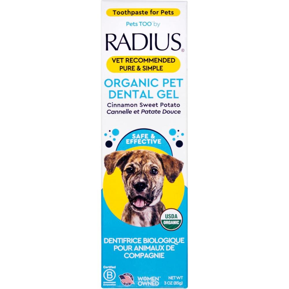 image:imageRADIUS Canine Pet Toothpaste Cinnamon Sweet Potato 3 oz NonToxic Toothpaste for Dogs Designed to Clean Teeth Help Prevent Tartar amp Remove Plaque Xylitol Free Pack of 23 Ounce Pack of 1