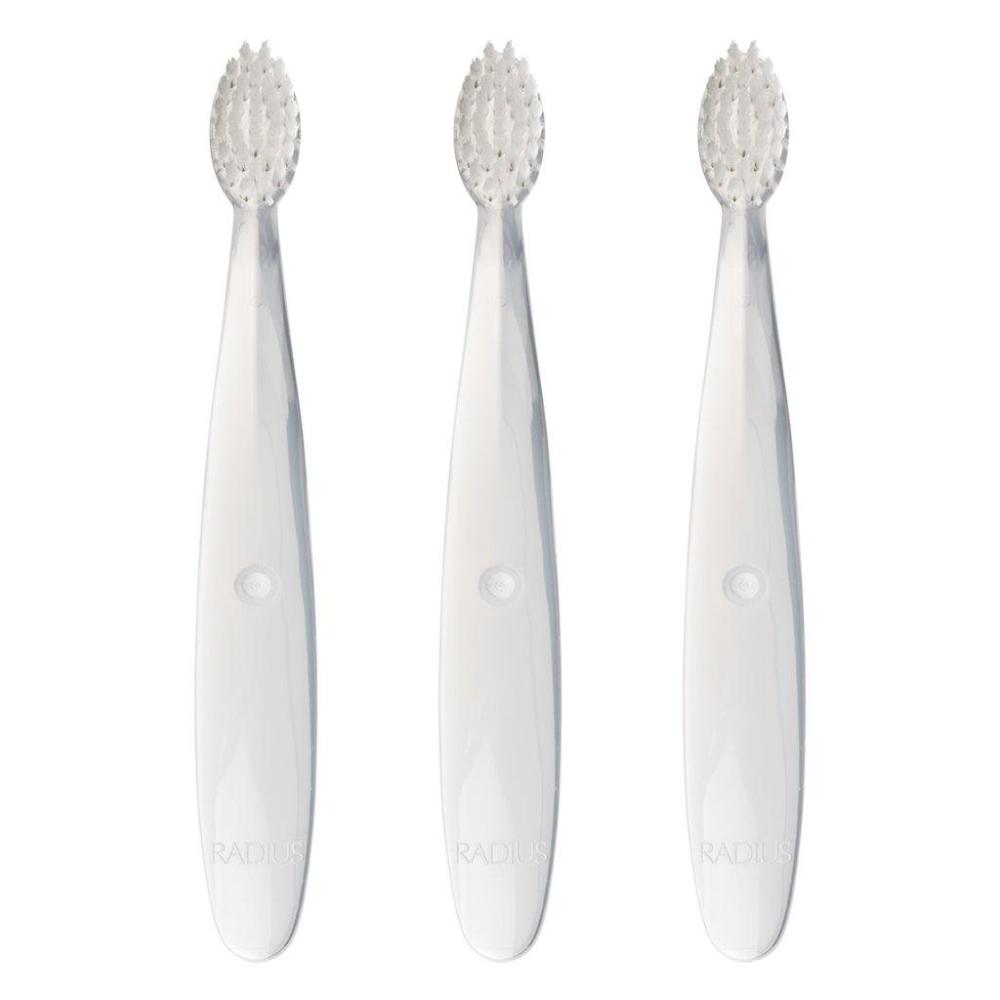 image:imageRADIUS Childrens Toothbrush Pure Brush Ultra Soft BPA Free ADA Accepted Designed for Delicate Teeth for Kids 6 Months and Up Clear Pack of 13 Count Pack of 1