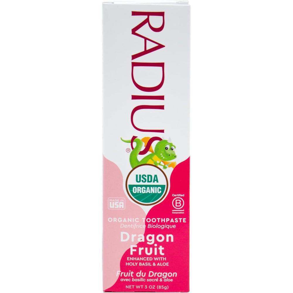 image:imageRADIUS Childrens Toothpaste Coconut Banana 3 oz NonToxic ChemicalFree GlutenFree Designed to Improve Gum Health amp Prevent Cavities Pack of 2Dragon Fruit