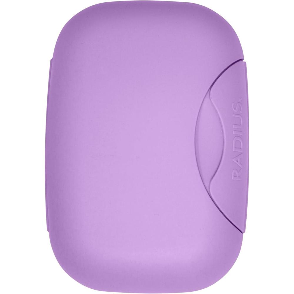 image:imageRADIUS Soap Travel Case BPAFree Recycled Plastic Leakproof Portable for Bathroom Gym Home Camping WhiteLavendar