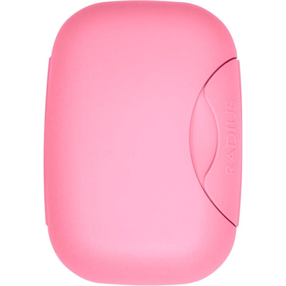 image:imageRADIUS Soap Travel Case BPAFree Recycled Plastic Leakproof Portable for Bathroom Gym Home Camping WhitePastel Pink