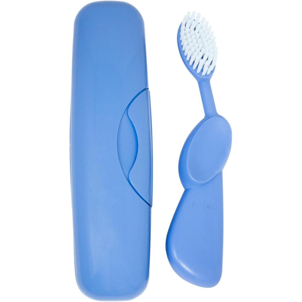 image:imageRADIUS Toothbrush Original Big Brush BPA Free ADA Accepted Left Hand White Brush with White CasePeriwinkle