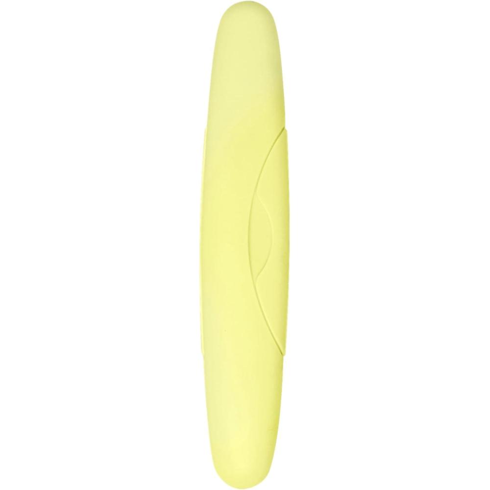 image:imageRADIUS Toothbrush Travel Case for Standard Brush BPAFree Recycled Plastic Portable for Bathroom School Home Camping Pastel Pink 825H  138W  175L inLemon Yellow