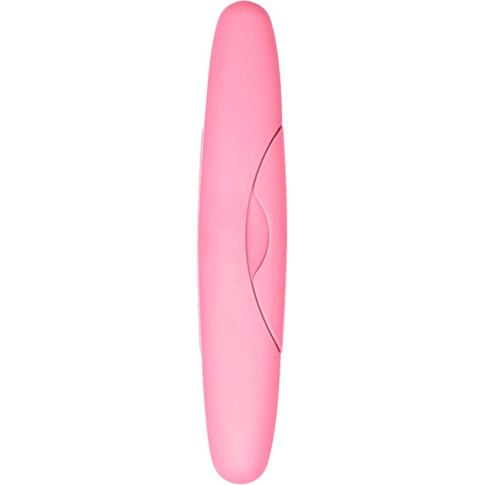 image:imageRADIUS Toothbrush Travel Case for Standard Brush BPAFree Recycled Plastic Portable for Bathroom School Home Camping Pastel Pink 825H  138W  175L inPastel Pink