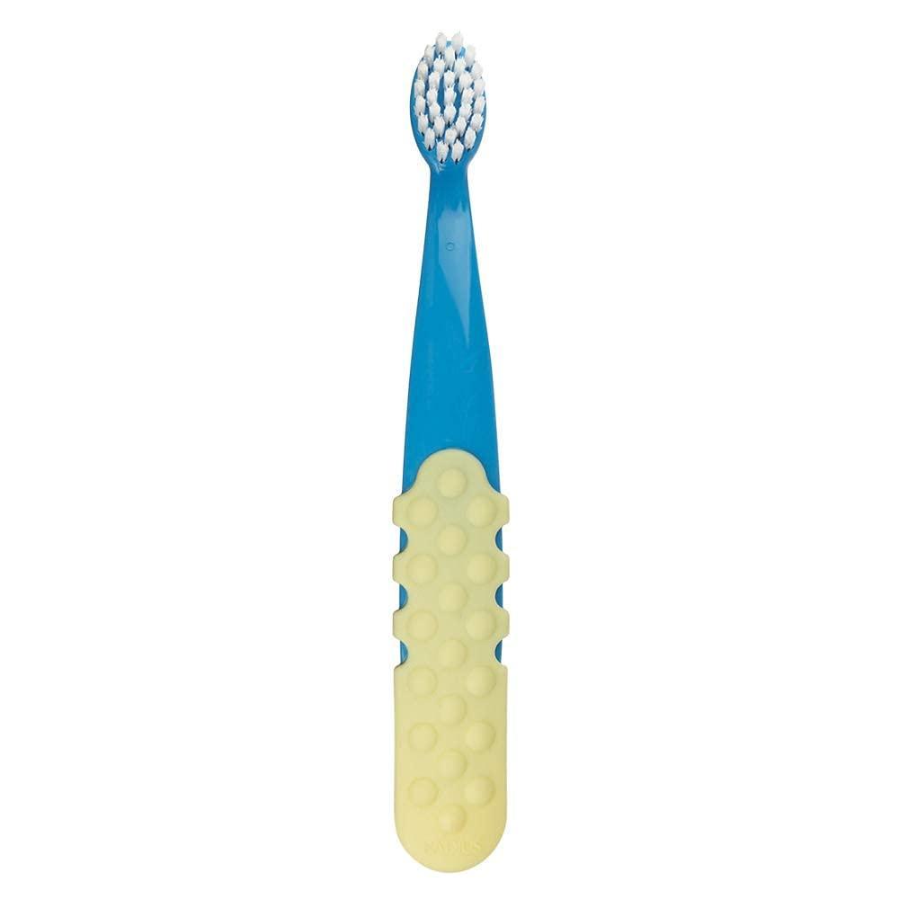 image:imageRADIUS Totz Plus Brush Kids Toothbrush Silky Soft BPA Free ADA Accepted Designed for Delicate Teeth amp Gums for Children 3 Years amp Up  WhiteBlue  Pack of 1BlueYellow