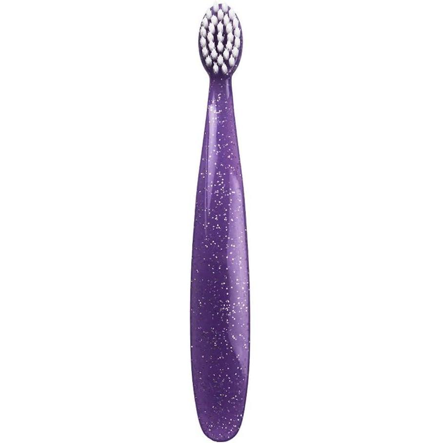 image:imageRADIUS Totz Toothbrush Extra Soft Brush BPA Free amp ADA Accepted Designed for Delicate Teeth amp Gums for Children 18 Months amp Up Magenta Sparkle Pack of 1Purple