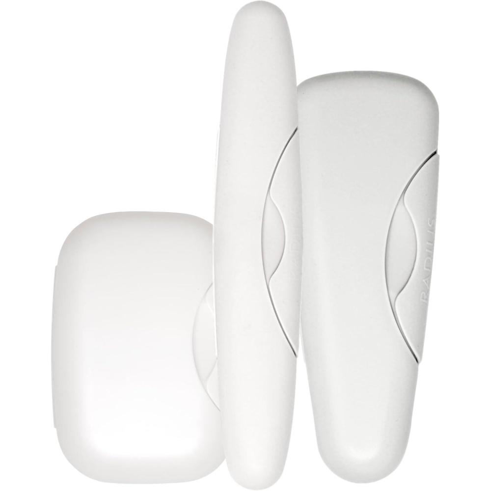 image:imageRADIUS Travel Case Value Pack 3 Count Toothbrush Razor Soap BPAFree Recycled Plastic Portable for Bathroom School Home Camping WhiteWhite