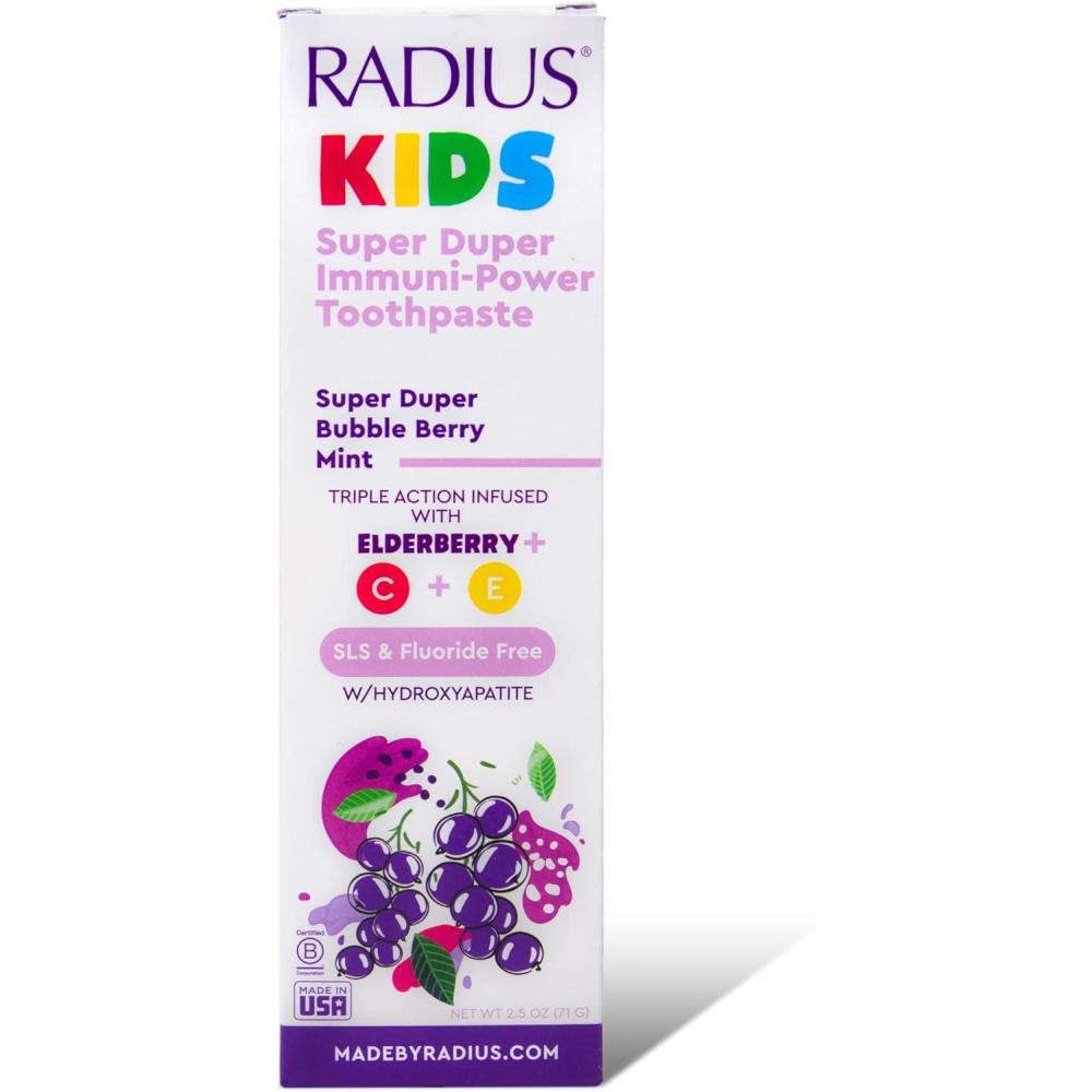 image:imageRadius Kids Super Duper Immunity Power Toothpaste 25 Oz Super Duper Bubble Berry Mint Pack of 3Super Duper Bubble Berry Mint