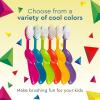 RADIUS Kidz Toothbrush Children’s Right Hand BPA Free ADA Accepted Designed to Clean Teeth & Gums for Children 6 Years & Up – Pink Purple Green – Pack of 3(Pink/ Purple/ Green)