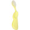 RADIUS Toothbrush Original Big Brush, BPA Free ADA Accepted – Left Hand – White Brush with White Case(Lemon)