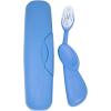 RADIUS Toothbrush Original Big Brush, BPA Free ADA Accepted – Left Hand – White Brush with White Case(Periwinkle)