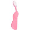 RADIUS Toothbrush Original Big Brush, BPA Free ADA Accepted – Left Hand – White Brush with White Case(Pink)