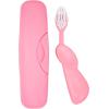 RADIUS Toothbrush Original Big Brush, BPA Free ADA Accepted – Left Hand – White Brush with White Case(Pink)