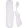RADIUS Toothbrush Original Big Brush, BPA Free ADA Accepted – Left Hand – White Brush with White Case(White)