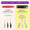 RADIUS Toothbrush Travel Case – Fits Big Brush, Original, Flex & Scuba Brushes BPA-Free Recycled Plastic, Portable, Durable & Eco-Friendly for Home, School, Travel, Pastel Pink(White)