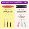 RADIUS Toothbrush Travel Case for Standard Brush, BPA-Free Recycled Plastic, Portable for Bathroom, School, Home, Camping (Pastel Pink, 8.25H – 1.38W – 1.75L (in))(Lavendar)