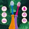 Radius Big Kidz Forever Brush with Replaceable Head Toothbrush for Children, 6 Years and Up, BPA Free ADA Accepted for Growing Teeth and Gums – Right and Left Handed, Extra Soft(Assorted)