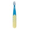 RADIUS Children’s Toothbrush, Totz Plus Brush, Extra Soft Bristles, White & Coral/Mint & Grey/Grey & Purple, BPA Free ADA Accepted, for Delicate Teeth & Gums for Children 3 Years & Up, Pack of 3(Blue/Yellow)