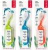 RADIUS Kidz Toothbrush Children’s Right Hand BPA Free ADA Accepted Designed to Clean Teeth & Gums for Children 6 Years & Up – Pink Purple Green – Pack of 3(Green/ Blue/ Orange)