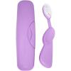 RADIUS Toothbrush Original Big Brush, BPA Free ADA Accepted – Left Hand – White Brush with White Case(Lavender)