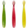 RADIUS Totz Toothbrush Extra Soft Brush BPA Free & ADA Accepted Designed for Delicate Teeth & Gums for Children 18 Months & Up – Magenta Sparkle – Pack of 1(Green/Coral/Yellow)