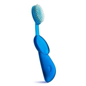 RADIUS Big Brush with Replaceable Head BPA Free & ADA Accepted Toothbrush Designed to Improve Gum Health & Reduce Gum Issues – Right Hand – Assorted – Pack of 6(Blue/Natural)