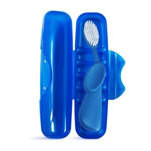 RADIUS Big Brush with Replaceable Head BPA Free & ADA Accepted Toothbrush Designed to Improve Gum Health & Reduce Gum Issues – Right Hand – Assorted – Pack of 6(Mediterranean Blue/Blue)