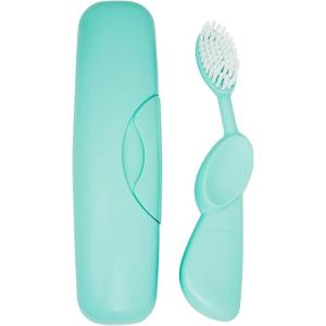 RADIUS Toothbrush Original Big Brush, BPA Free ADA Accepted – Left Hand – White Brush with White Case(Mint)