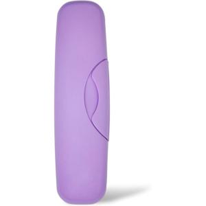 RADIUS Toothbrush Travel Case – Fits Big Brush, Original, Flex & Scuba Brushes BPA-Free Recycled Plastic, Portable, Durable & Eco-Friendly for Home, School, Travel, Pastel Pink(Lavender)