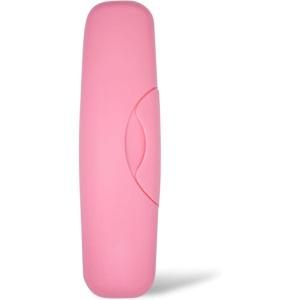 RADIUS Toothbrush Travel Case – Fits Big Brush, Original, Flex & Scuba Brushes BPA-Free Recycled Plastic, Portable, Durable & Eco-Friendly for Home, School, Travel, Pastel Pink(Pastel Pink)