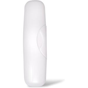 RADIUS Toothbrush Travel Case – Fits Big Brush, Original, Flex & Scuba Brushes BPA-Free Recycled Plastic, Portable, Durable & Eco-Friendly for Home, School, Travel, Pastel Pink(White)