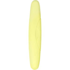 RADIUS Toothbrush Travel Case for Standard Brush, BPA-Free Recycled Plastic, Portable for Bathroom, School, Home, Camping (Pastel Pink, 8.25H – 1.38W – 1.75L (in))(Lemon Yellow)