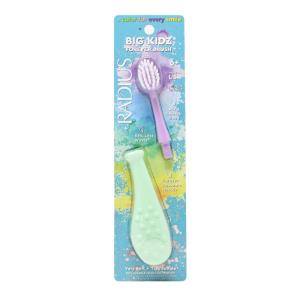 Radius Big Kidz Forever Brush with Replaceable Head Toothbrush for Children, 6 Years and Up, BPA Free ADA Accepted for Growing Teeth and Gums – Right and Left Handed, Extra Soft(Mint / Lavender)
