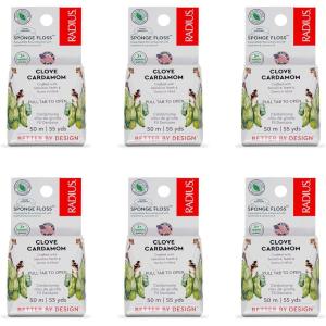 Radius Vanilla Mint Dental Floss 55 Yards Vegan & Non-Toxic Oral Care Boost & Designed to Help Fight Plaque Clear – Pack of 3(Clove Cardamom)