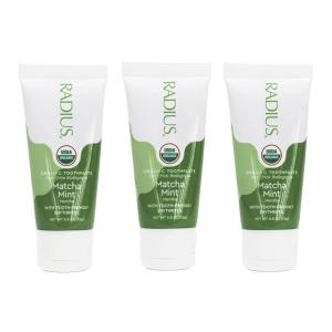Toothpaste, USDA Organic Mint Aloe Neem, 3 oz, pack of 3(Matcha Mint)