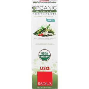 Toothpaste, USDA Organic Mint Aloe Neem, 3 oz, pack of 3(Organic)
