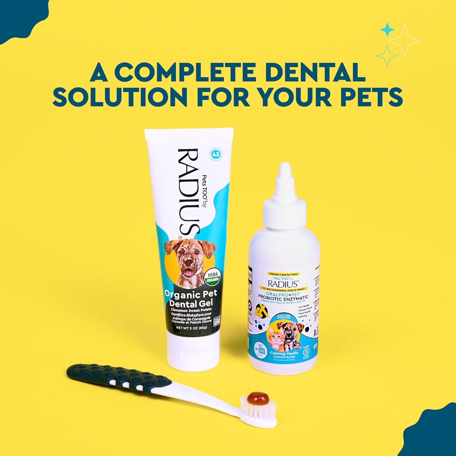 image:imageRADIUS Pet Toothbrush Lush and Plus Soft Bristles Designed to Clean Teeth and Help Prevent Tartar and Remove Plaque Pack of 2