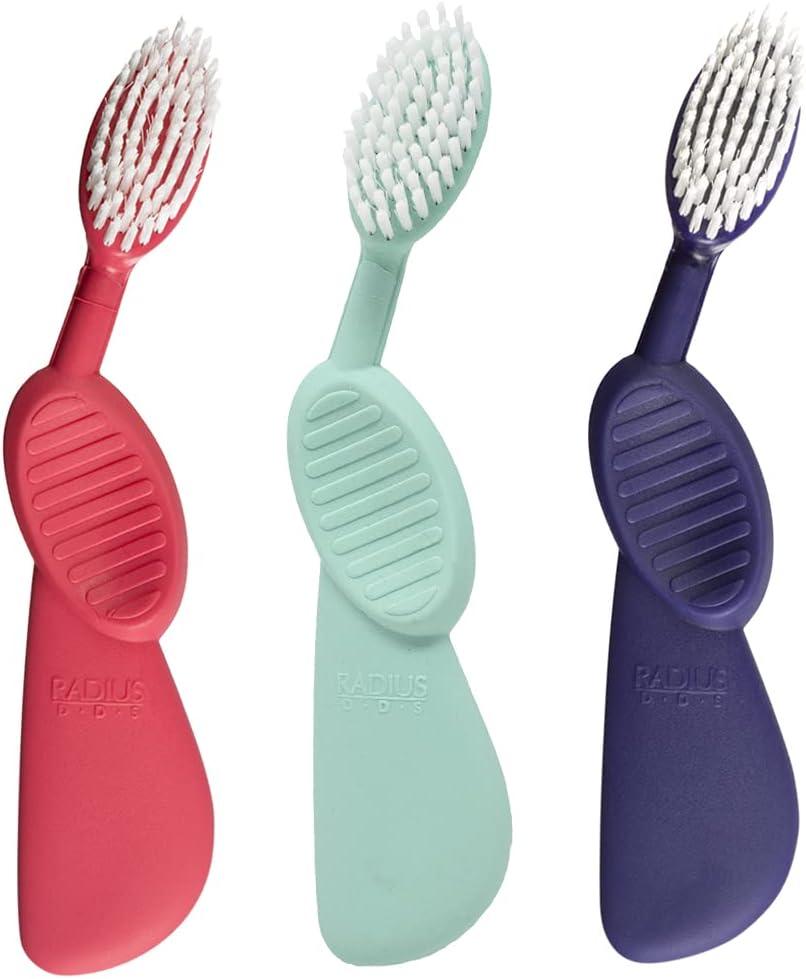 image:imageRADIUS Flex Brush with Soft Bristles Toothbrush BPA Free amp ADA Accepted Designed to Improve Gum Health amp Reduce Issues Right Hand PurpleWhite Pack of 1Purple Watermelon Mint