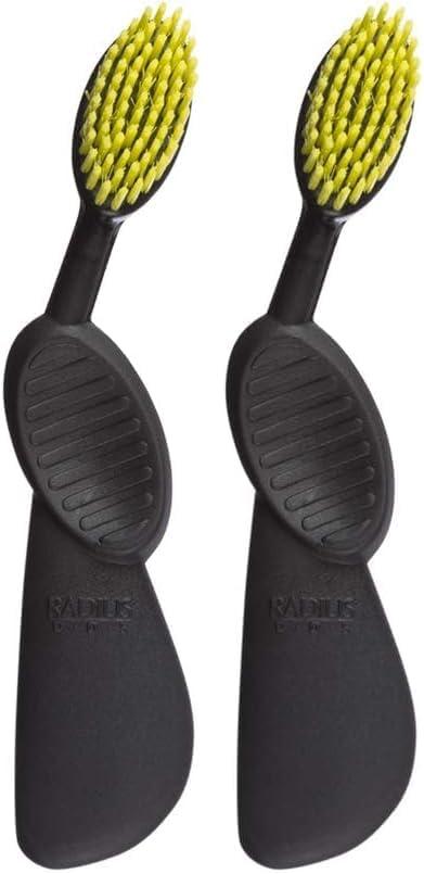 image:imageRADIUS Flex Brush with Soft Bristles Toothbrush BPA Free amp ADA Accepted Designed to Improve Gum Health amp Reduce Issues Right Hand PurpleWhite Pack of 1BlackYellow
