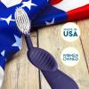 RADIUS Flex Brush with Soft Bristles Toothbrush BPA Free & ADA Accepted Designed to Improve Gum Health & Reduce Issues – Right Hand – Purple/White – Pack of 1(Assorted)