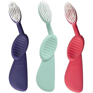 RADIUS Flex Brush with Soft Bristles Toothbrush BPA Free & ADA Accepted Designed to Improve Gum Health & Reduce Issues – Right Hand – Purple/White – Pack of 1(Purple  Watermelon  Mint)